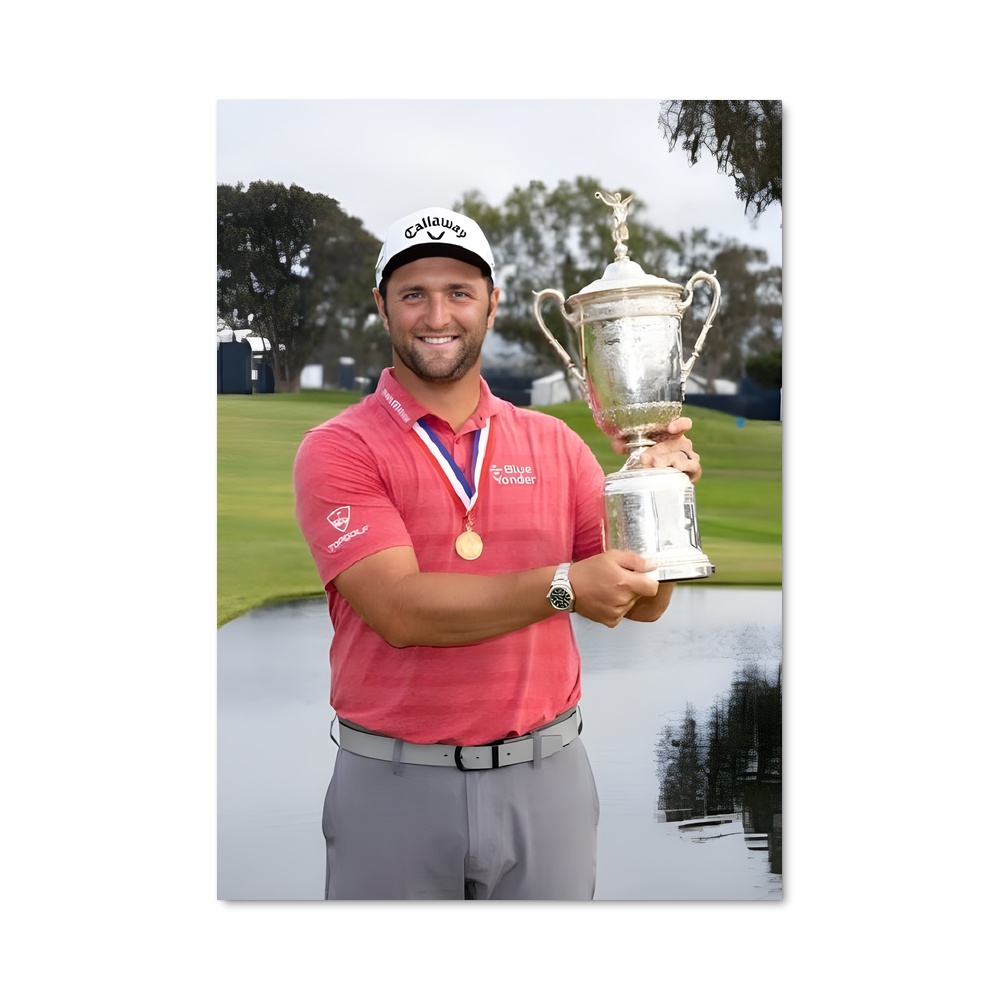 Poster Le Triomphe de Jon Rahm – affiche Golf